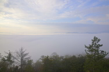 紅葉峠展望台（京都府南丹市）から見る眺望と雲海